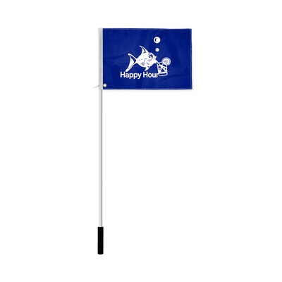 24" Custom Ski Flag Pole with 12"x18" Custom flag