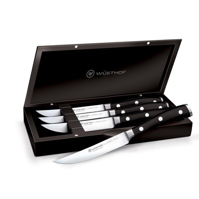 Wusthof Classic Ikon Streak Knife Set w/Black Chest (4 Piece)