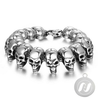 Skull Punk Tank Bracelet Skull Charm #1