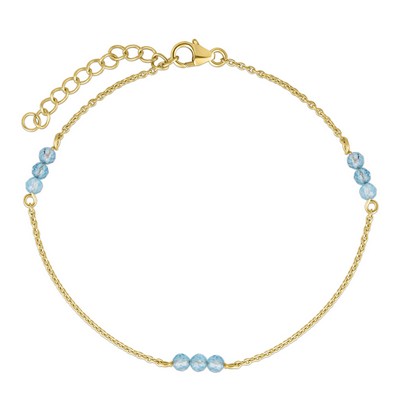 Jilco Inc Blue Topaz Station Bracelet