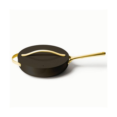 Caraway 4.5Qt Iconics Nonstick Ceramic Saute Pan W/ Lid Black/Gold