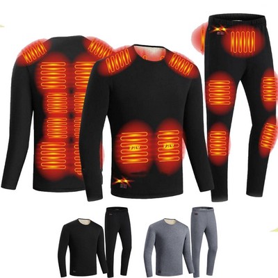 Heating Thermal Underwear Set USB Rechargeable for Men
