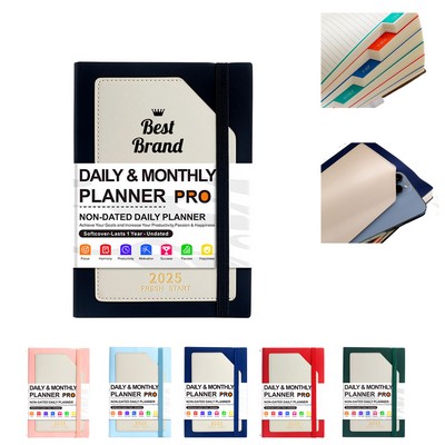 2025 A5 Daily Planner With Pocket