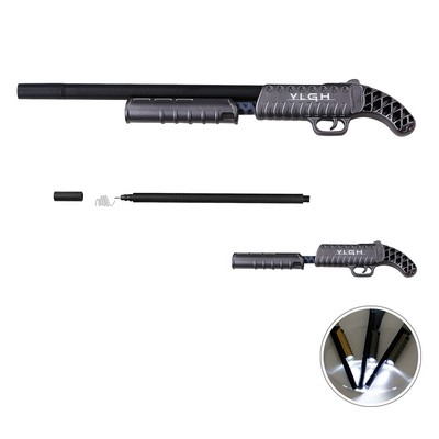 Vintage Shot Gun Pen With Flashlight