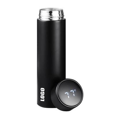 500Ml Water Bottle w/Large Screen Temperature Lid