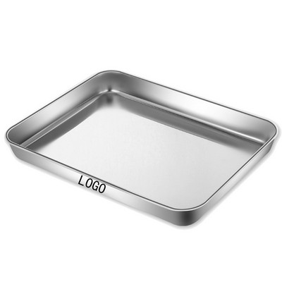304 Stainless Steel Flat Bottomed Square Baking Tray