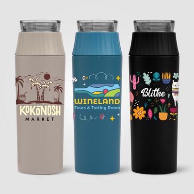 Majesty Recycled Stainless Steel Leakproof Lid Bottle - 20 oz. - Full-Color Inkjet