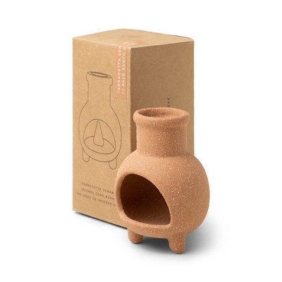 Ceramic Chiminea Incense Cone Holder - Terracotta