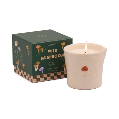 8 Oz Bistro Mushroom White Ceramic - Wild Mushroom