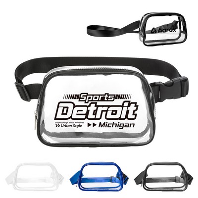 Stadium Approved Clear PVC Crossbody Belt Bag