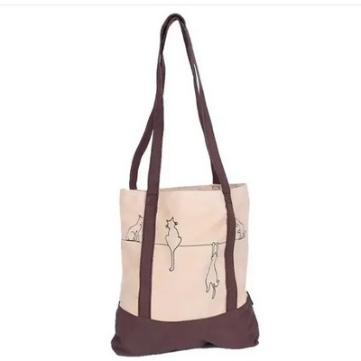 Printed Canvas Tote Bag