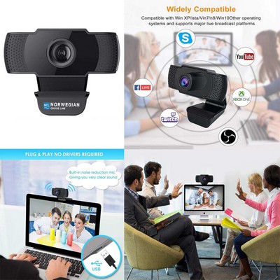 iBank ® HD Webcam with Microphone for Desktop or Laptop Computers, 1080P