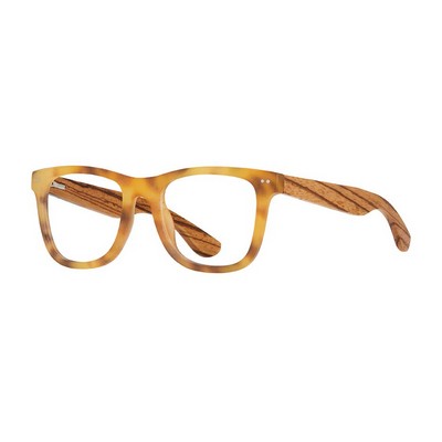Alden Matte Gold Tortoise Reading Glasses w/Blue Light Filtering