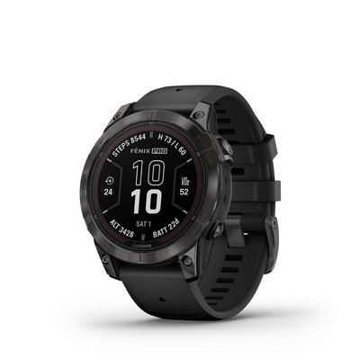 Garmin® Fenix 7 Pro Smartwatch Sapphire Solar Ed Carbon Gray & Black Band