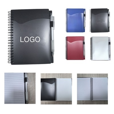 Notebook with Storage Pocket