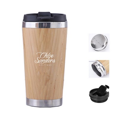 16oz Bamboo Tumbler with Lid