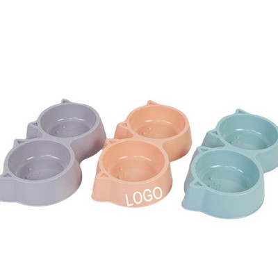 Double Plastic Pet Bowl