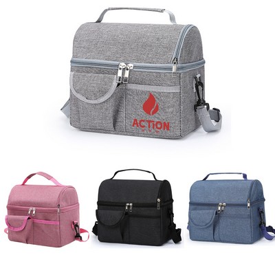 Heathered Cooler Tote Bag&Shoulder Strap