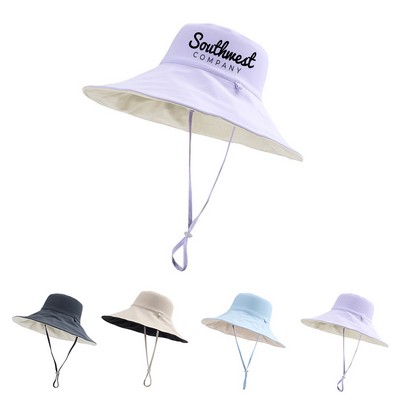 Kids Wide Brim Bucket Hat