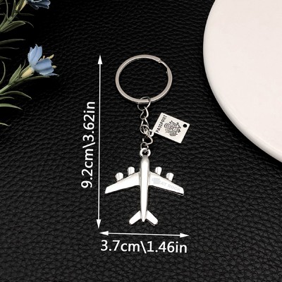Airplane Shape Key Chain with Passport Pendant Airline Company Giveaway