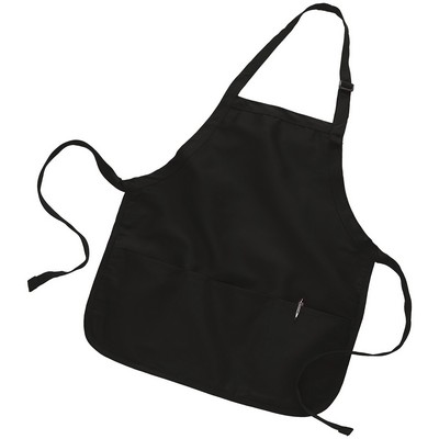 Q-TEES Full Length Apron with Pouch (Blank)