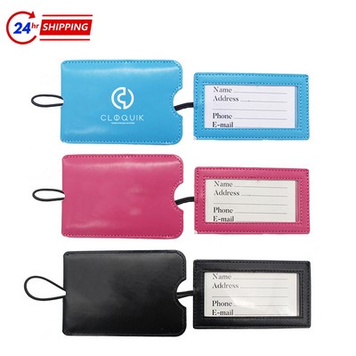 Environmentally-friendly PU Leather Luggage Tag