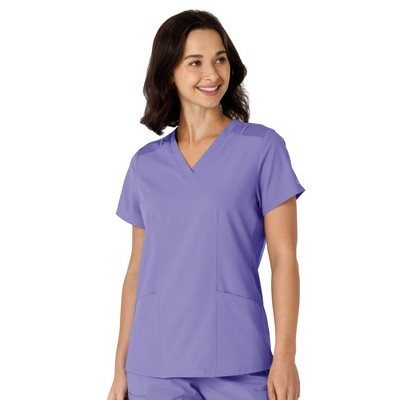 Wink - W123 - Women's Flex-n-Reach Side Panel V-Neck Top