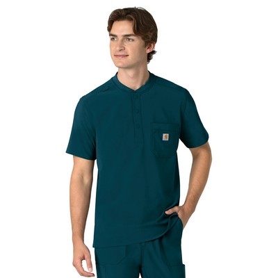 Carhartt Scrubs - Force Cross-Flex - Men's Three-Pocket Henley Top