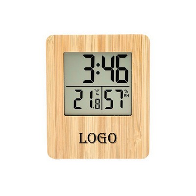 Wooden Weather Station Clock