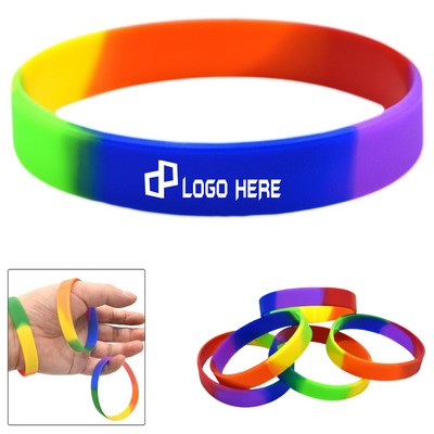 Rainbow Silicone Wristband