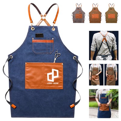 Denim Waist-Tied Apron