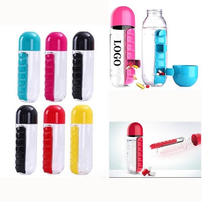 2-in-1 Medicine Box Water Cup