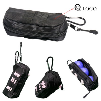 Portable Golf Accessory 3-Ball Hanging Pouch