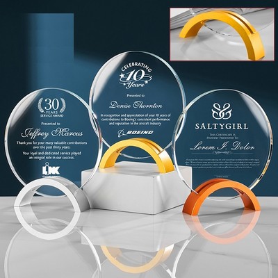 Crystal Award with Metal Base