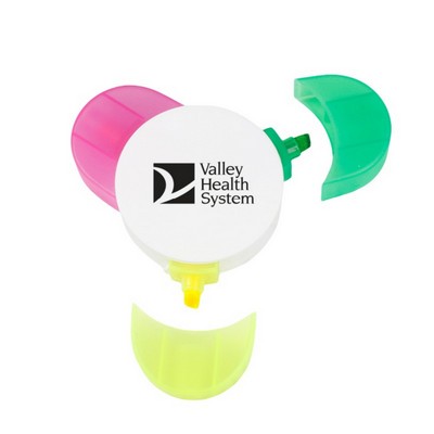 Three Color Petal Shaped Highlighters