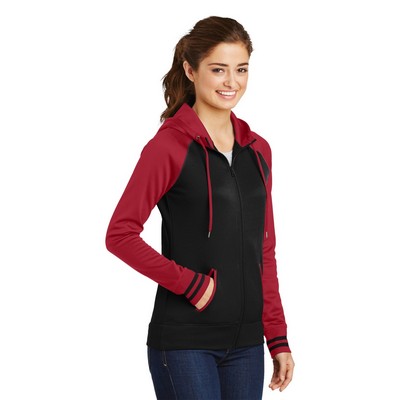 Sport-Tek® Women's Sport-Wick Varsity Fleece Full-Zip Hooded Jacket