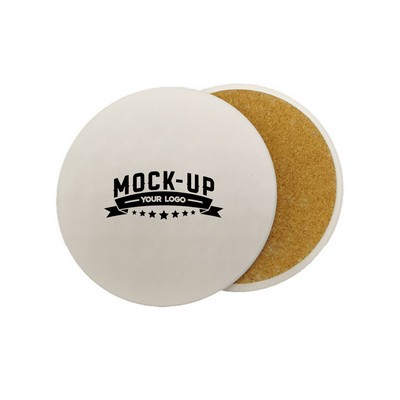 Colorful Ceramic Drink Coaster with Cork Backing