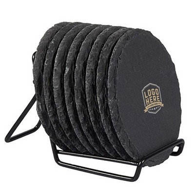 Round Slate Drink Coaster