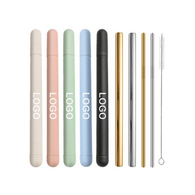 Telescopic Metal Straw with Protective Case