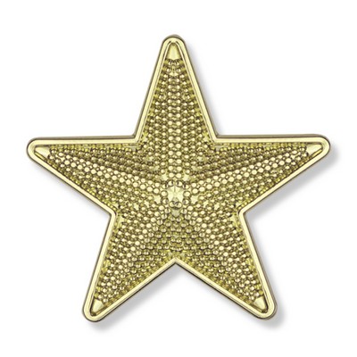 7/8" Bright Gold 3D Textured Star Lapel Pin
