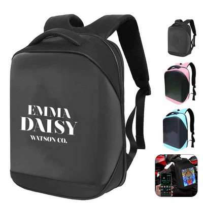 LED Pixel Art Display Backpack