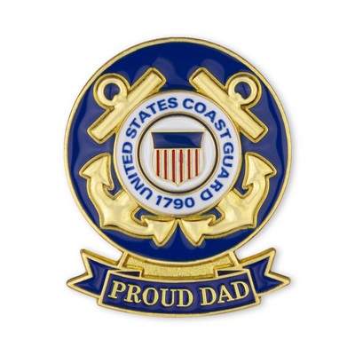 U.S. Coast Guard "Proud Dad" Lapel Pin