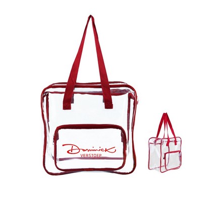 Clear Zippered Tote Bag