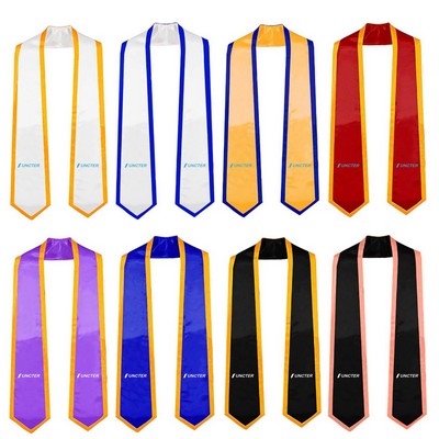 72"L Custom Graduation Stole Unisex Adult Graduation Shawl