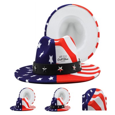 Classic American Flag Hat with Star