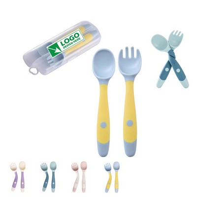 Toddler Utensils Baby Spoons and Forks Set with Case