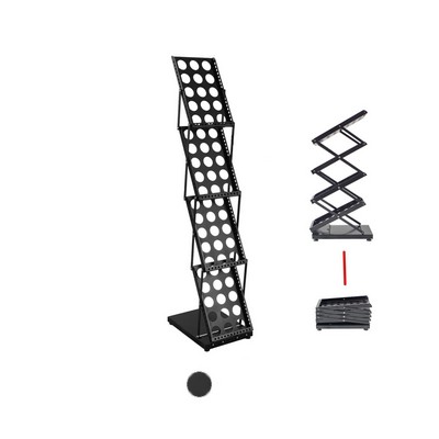4 Pocket Foldable Magazine Display Rack