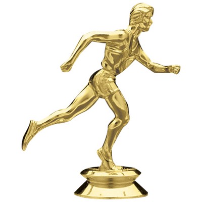 3 3/4" Gold Plastic Male Track Trophy Figure