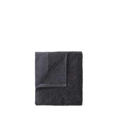 Blomus Riva Organic Terry Washcloths 12 X 12 Set Of 4 - Magnet Charcoal Gray