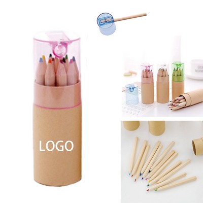 Mini Tube Colored Pencils Set - 12 Vibrant Colors